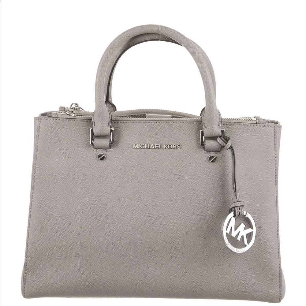 Michael Kors Sutton Satchel in Pearl Gray
